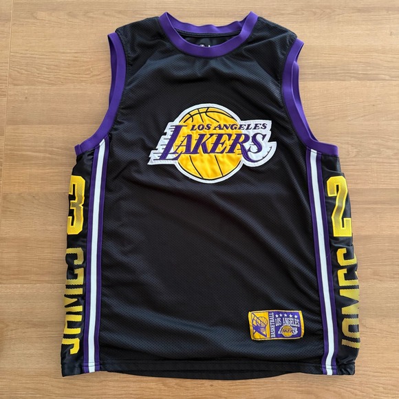 NBA Other - NBA Los Angeles Lakers LeBron James 23 Mesh Basketball Jersey Black Purple Large